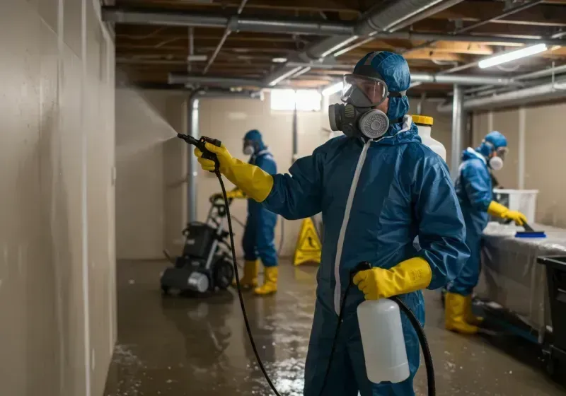 Basement Sanitization and Antimicrobial Treatment process in Drumright, OK